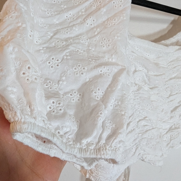 Gorgeous Rinascimento 100% Cotton Princess Puff Sleeve Cropped Blouse - Picture 7 of 10